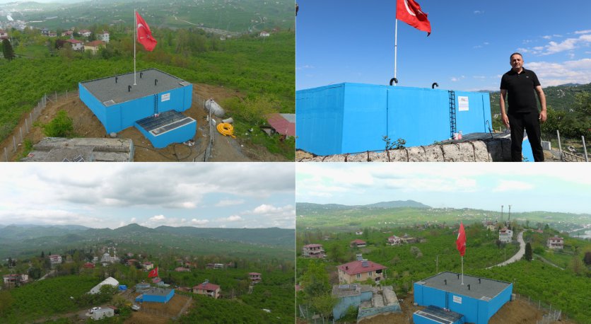 ALTINORDU İLÇESİ KÖKENLİ MAHALLESİ YENİ İÇME SUYU DEPOSUNA KAVUŞTU